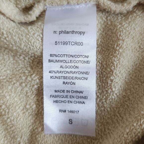 n:PHILANTHROPY Coco destroyed distressed sweat shorts in vintage bone Size S NEW - Picture 7 of 9